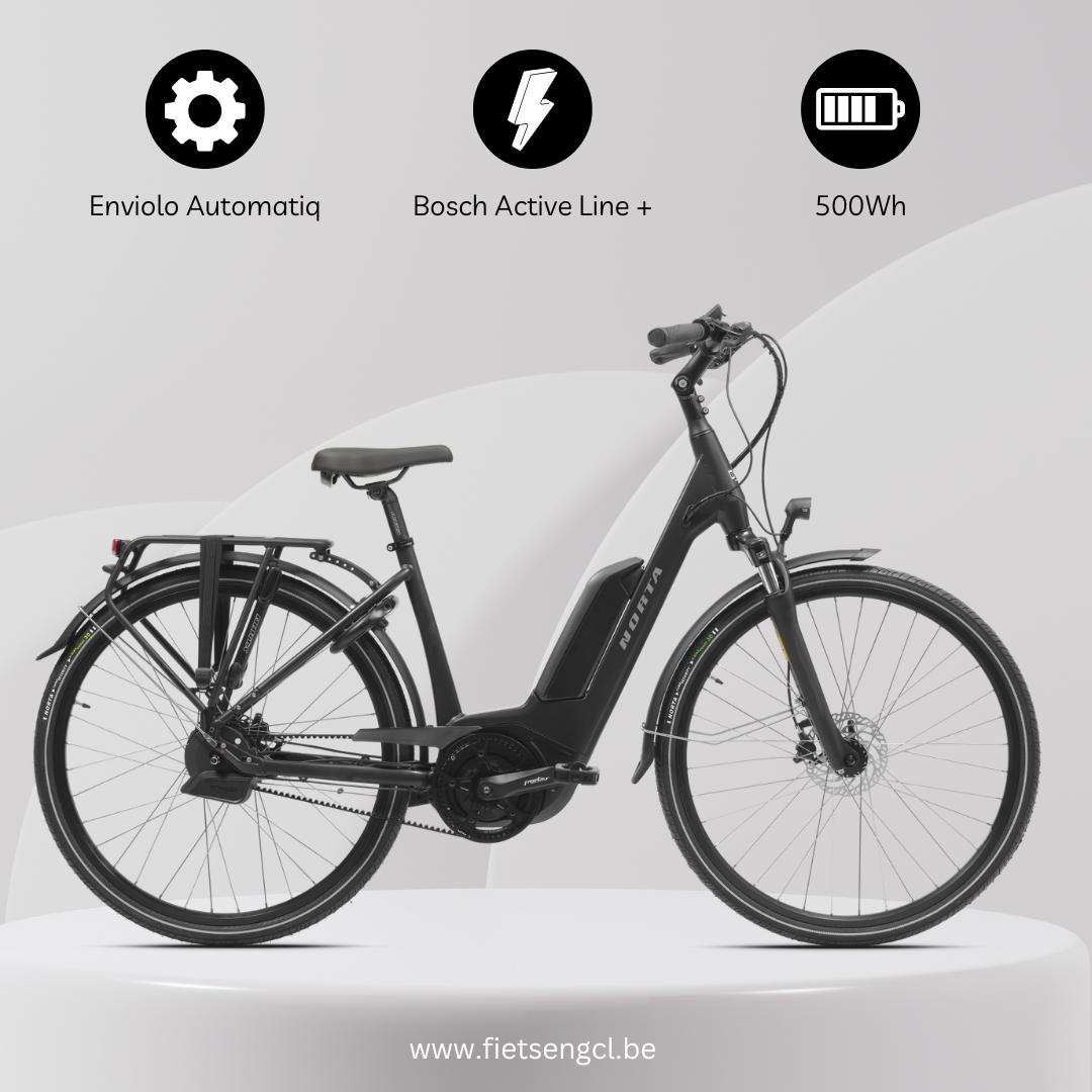 DEMOFIETS - Norta B2050 - maat: 48 lage instap - kleur: blinkend zwart