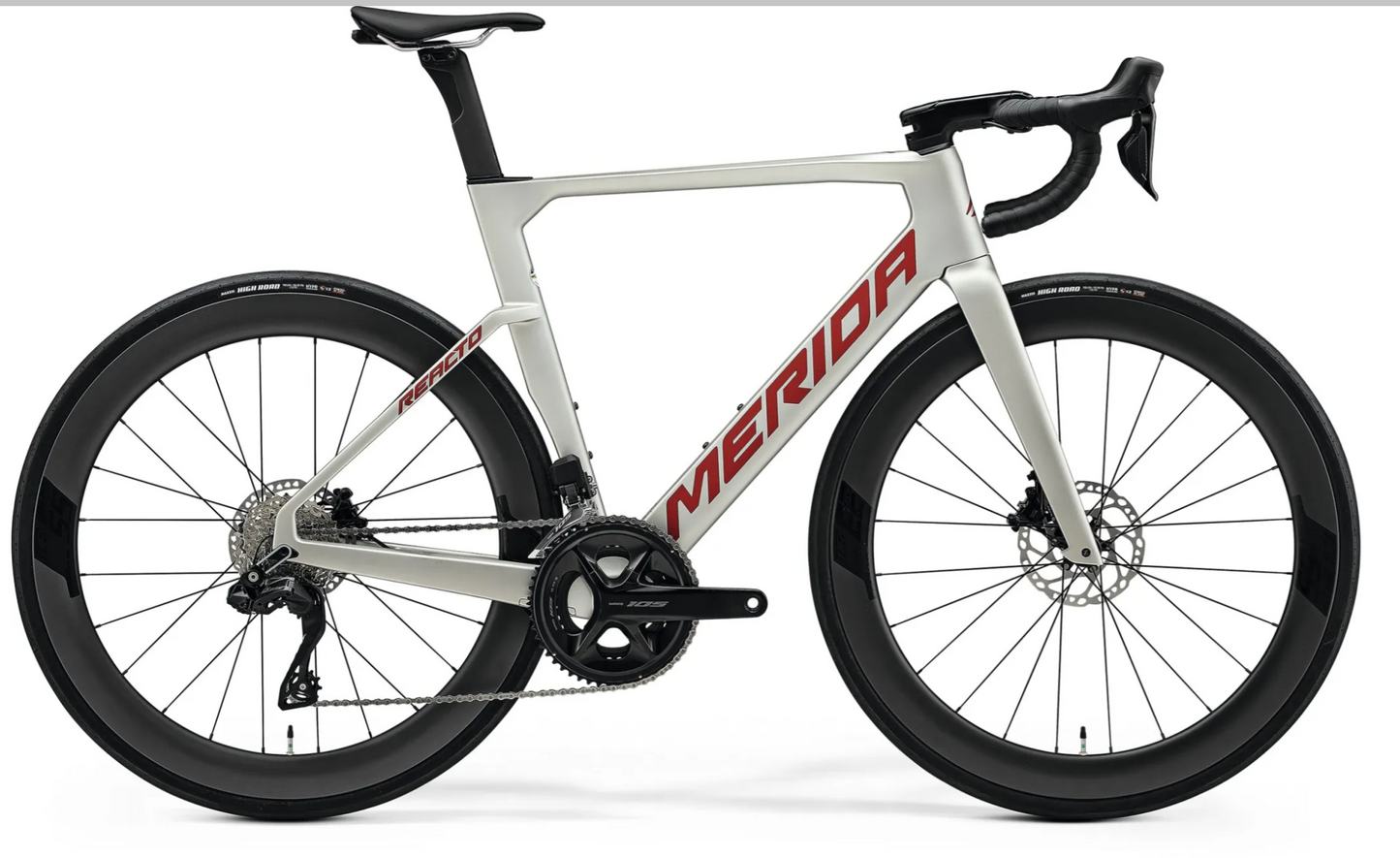 MERIDA Reacto 6000 Di2 - maat M - kleur titan red